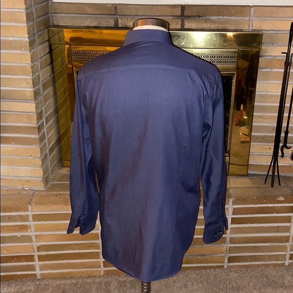 Men’s Bruun & Stengade Blue Dress Shirt Size 15.5 - Picture 2 of 4